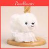 Soft Pomeranian Dog Plush Doll Keyring With Short Hair For Women And Men