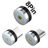 3A magnetisches USB-Kabel, schnelles Aufladen, Typ-C-Micro-USB-Rundkabel für Mobiltelefone
