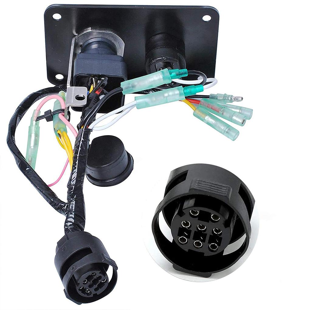 Outboard Single Engine Key Switch Assembly Panel Fits 704-82570-12-00