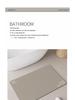 Quick-Dry Diatomaceous Earth Bathroom Mat - Soft, Water-Absorbent, Anti-Slip Floor Mat for Toilets & Entrances