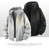 2025 Autumn Winter Fashion Men Solid Color Thick Warm Jacket Men Casual Loose Hoodies Male Hooded Fleece Sweatshirts