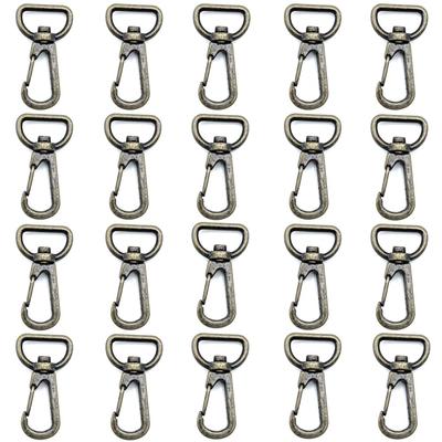 Craft Parts Shop 15mm Staromosazné patentky (20 kusů) pro ramenní popruhy a klíčenky