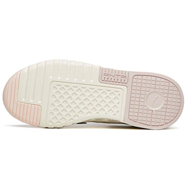 Anta Lifestyle Series Trendy Versatile Sports Low-Top Skate Shoes Women Sneaker White Gray 922138051-3