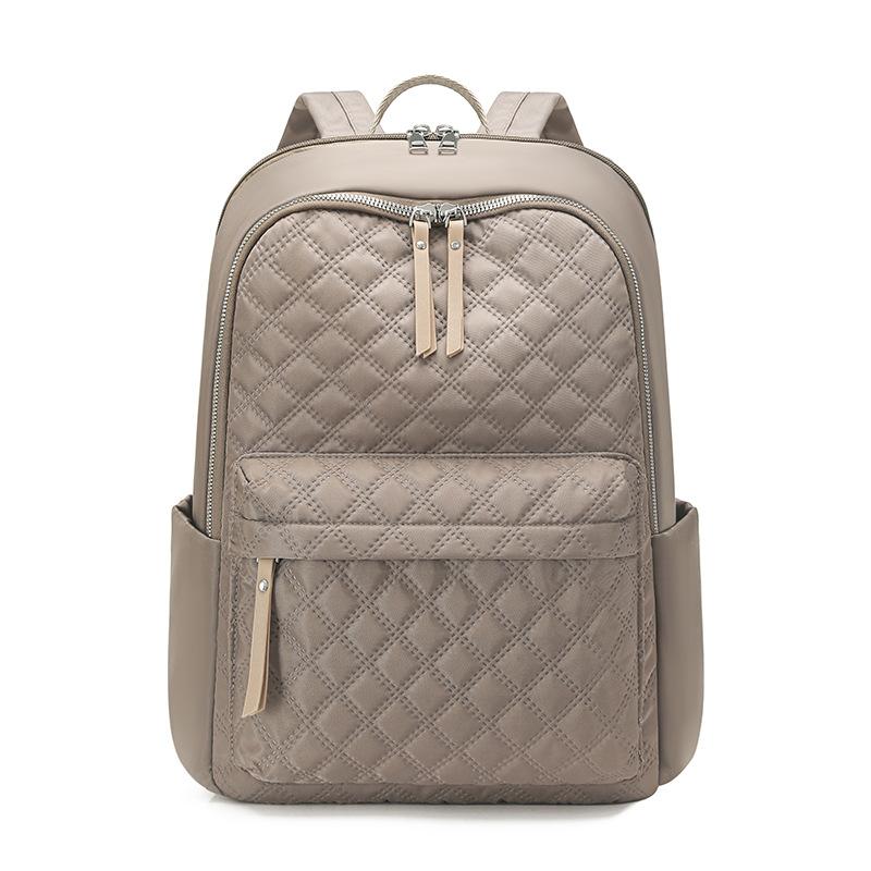 Lightweight Backpack Women's Quilted Rhombic Large Capacity Backpack