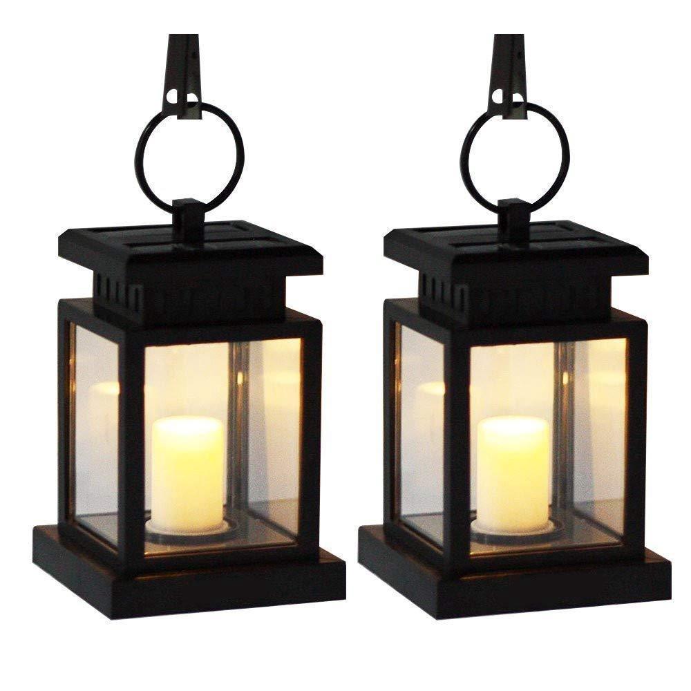 Homlly Classic Outdoor Solar Lantern Lamp 2 Pack