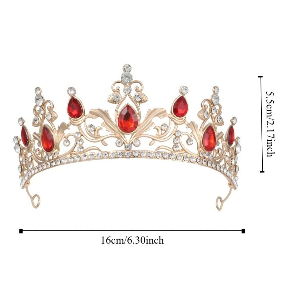 Baroque Wedding Hair Tiara Headpieces Jewelry Crystal Bridal Tiara Crown High-end Rhinestone Diadem Veil Tiaras Birthday Gift