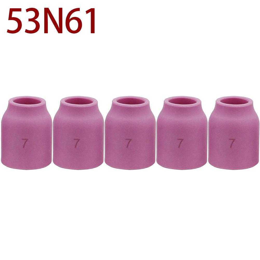 5XTIG Gas Lens Alumina Nozzle Ceramic Cups 53N59 53N58 53N60 53N61 53N61S For SR WP- 9/20/25 TIG Welding Torch Welding Material
