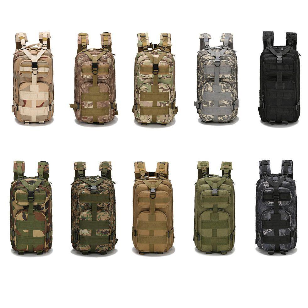 Large Capacity Outdoor Military Tactical Army Camping Hiking Backpack Rucksack With Padded Adjustable Straps