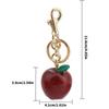 Stylish Apples Keychain Car Accessory Sophisticated Handbag Embellishment Alloy Texture Present for Fashion Enthusiasts