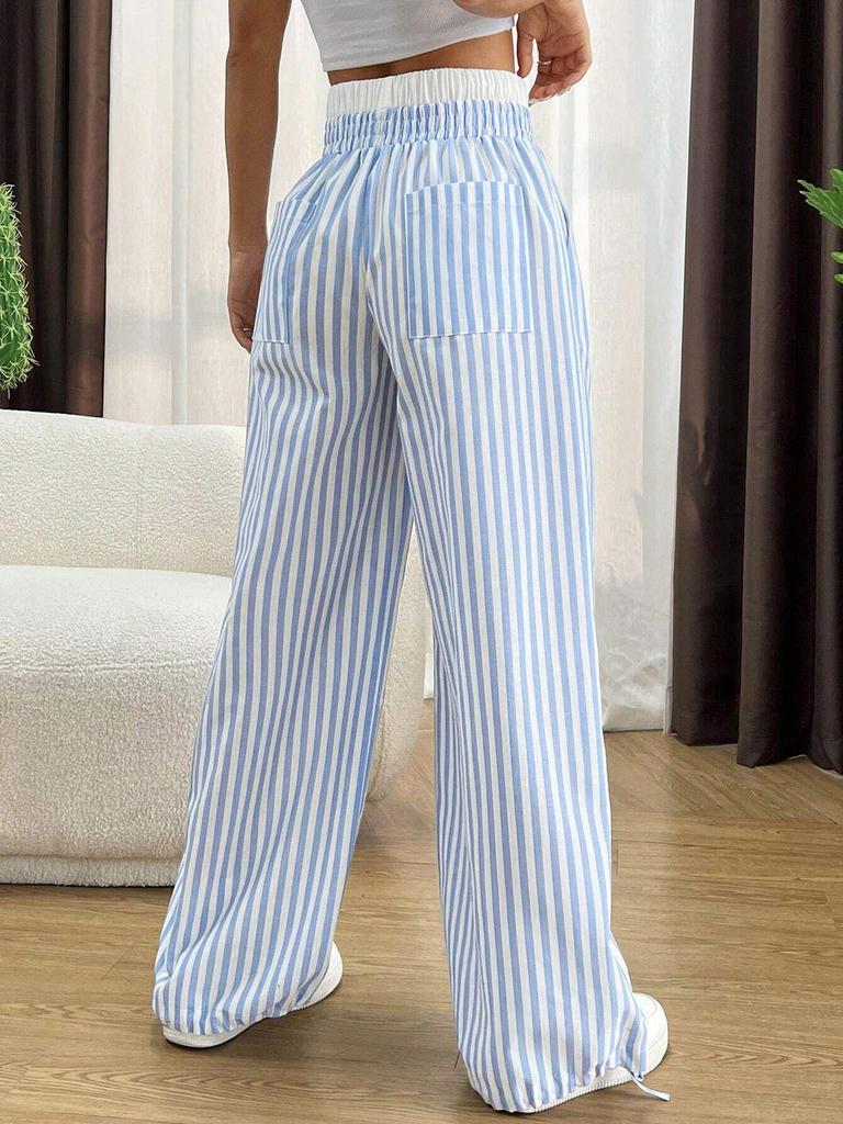 2025 Autumn European and American High-Waisted Solid Color Casual Pants