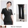 Women's Black Short-Sleeved Suit Set – Summer Lightweight Uniform for Hotel Receptionists, Sales Offices & Jewelry Stores