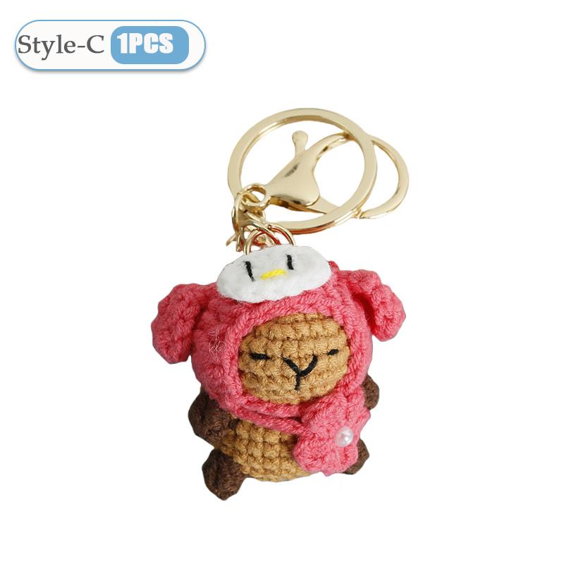1-10PCS Capybara Crochet Doll Ornament Crochet Positive Energy Dolls Handmade Toy Desk Office Room Decoration Christmas Gifts