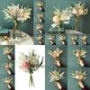 Beautiful Artificial Flower Fake Dandelion Eucalyptus Hybrid Bouquet For Home Decor