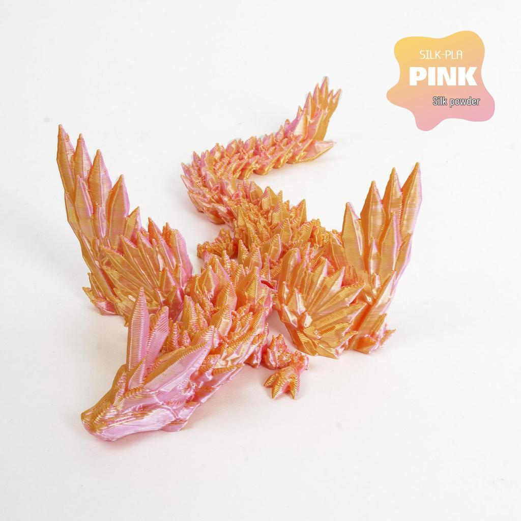 3D Printed Dinosaur Wyvern Figurine with Movable Wings & Joints - Dragon Egg Toy Action Figure