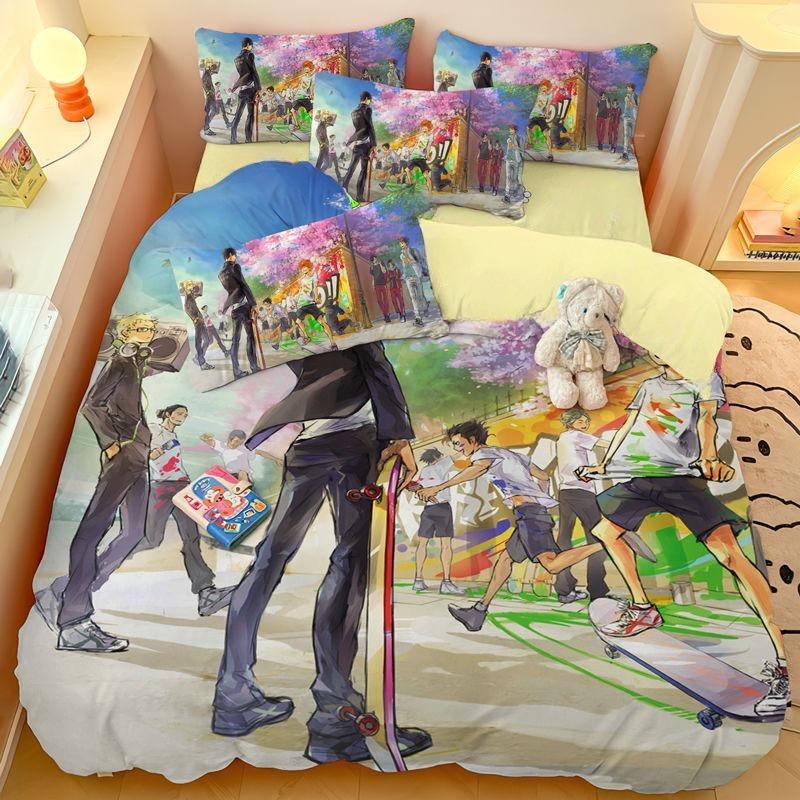 Haikyuu Duvet Cover Volleyball Youth 3D Bokuto Manga Collage Printing Bedding Set Comforter Bed Youth Home Decor Girls Boys Gift