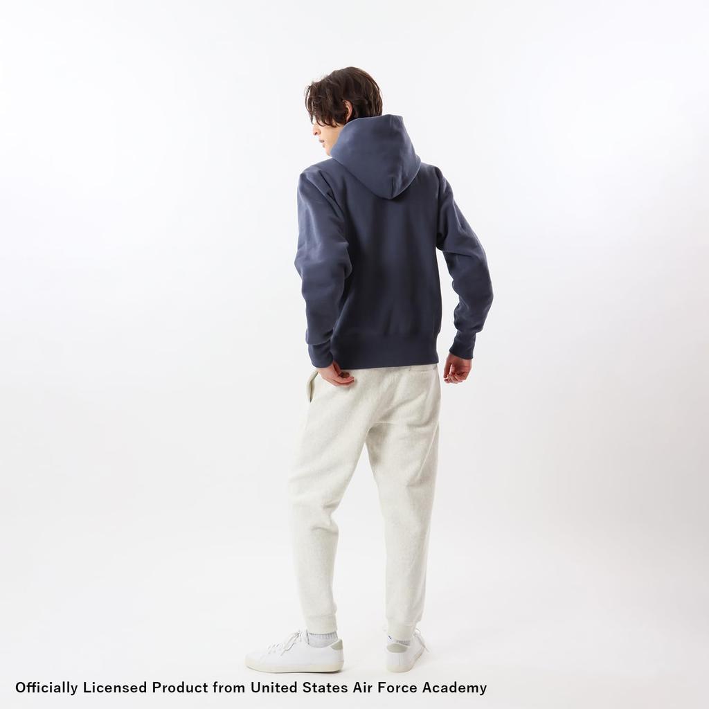 Hoodie Long Sleeve COTTON USA Graphic Print Reverse Hooded Sweatshirt Dark Navy [Champion] 11.5oz Weave(R) REVERSWEAVE(R) C3-Y113 Men's