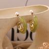 Retro Simple Candy Color Resin Earrings Color U-shaped Earrings Solid Color Earrings Fashion Trend Earrings