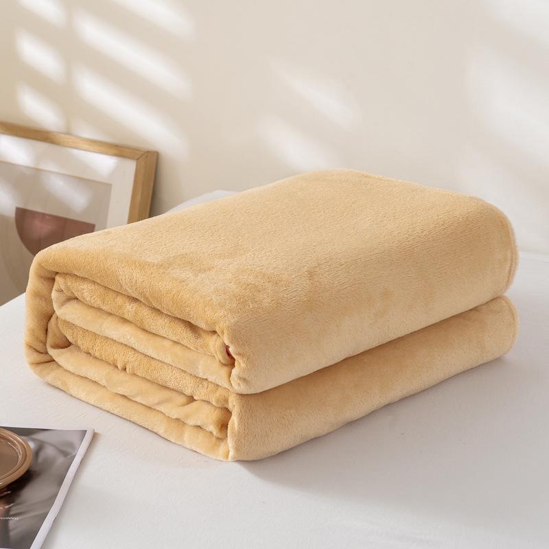 

Однотонное фланелевое одеяло - Летнее покрывало для дивана, флисовая простыня, подарочное одеяло 180x200cm / ~720g