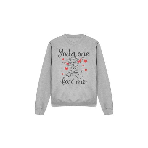 Star Wars Unisex Adult Yoda One For Me Valentine`s Day Sweatshirt