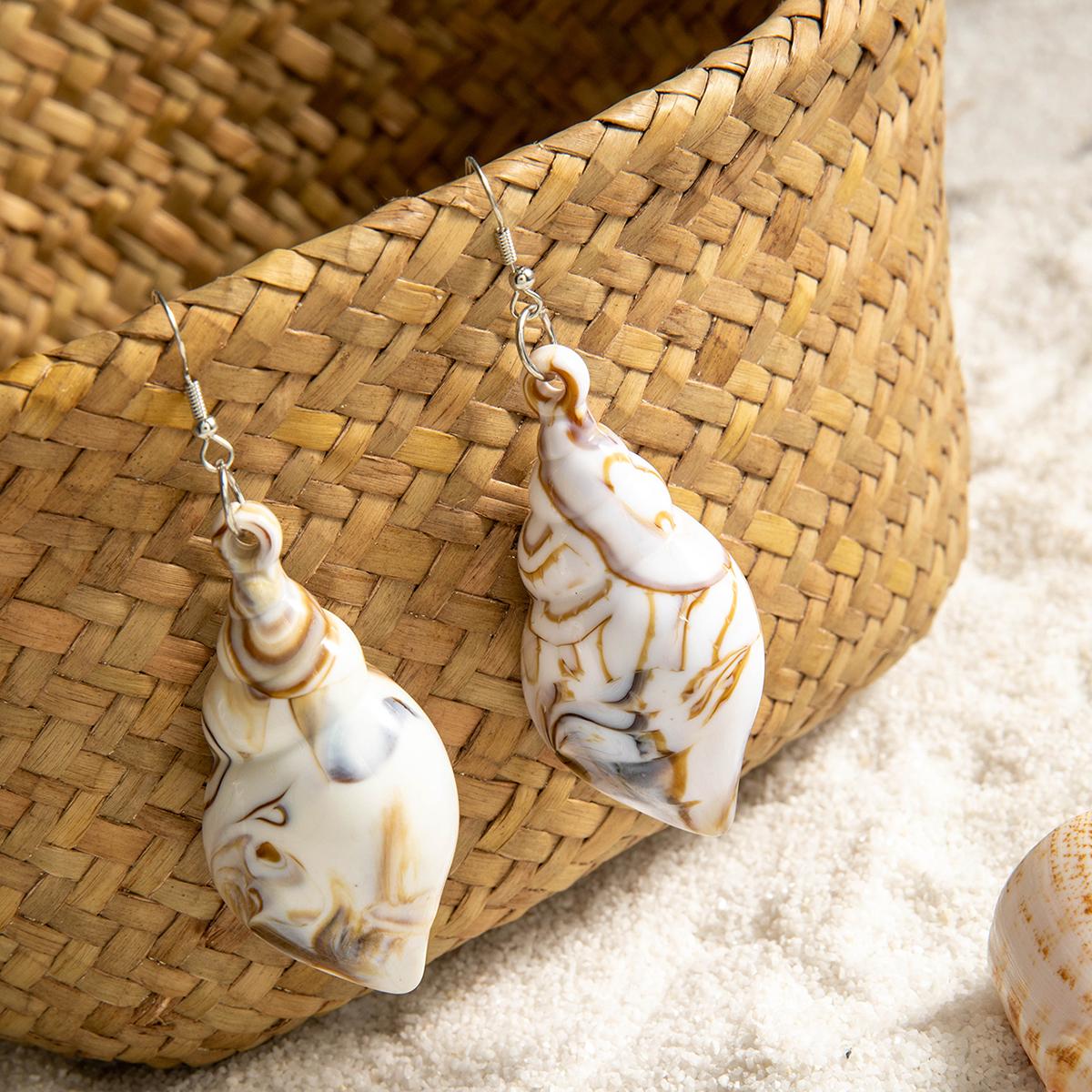 

Серьги-подвески в виде ракушек-звезд в стиле бохо для женщин, летние пляжные украшения, аксессуары