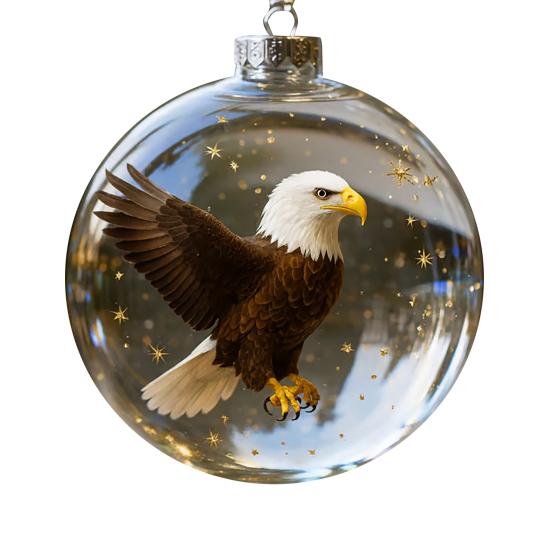Yousheng Bird Christmas Ball Ornament Shatterproof Plastic Clear Ball Ornament with Lifelike Birds Holiday Hanging Baubles for Xmas Tree Decor