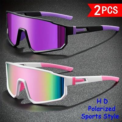 1/2 PCS Large Frame Cycling Goggles Windproof Sunglasses for Men Running Sports UV Protection