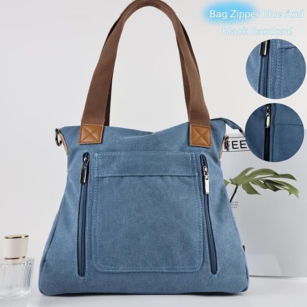 Preference for Bag Styles: Women'S Shoulder Bag Made of Canvas, Vintage Crossbody Bag, Fashionable and Casual Commuter Bag for Women