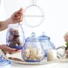 Relief Pattern Glass Storage Jar Tea Coffee Tins Bottle Home Kitchen Retro Snack Candy Jar Storage Container Kitchen Accessories