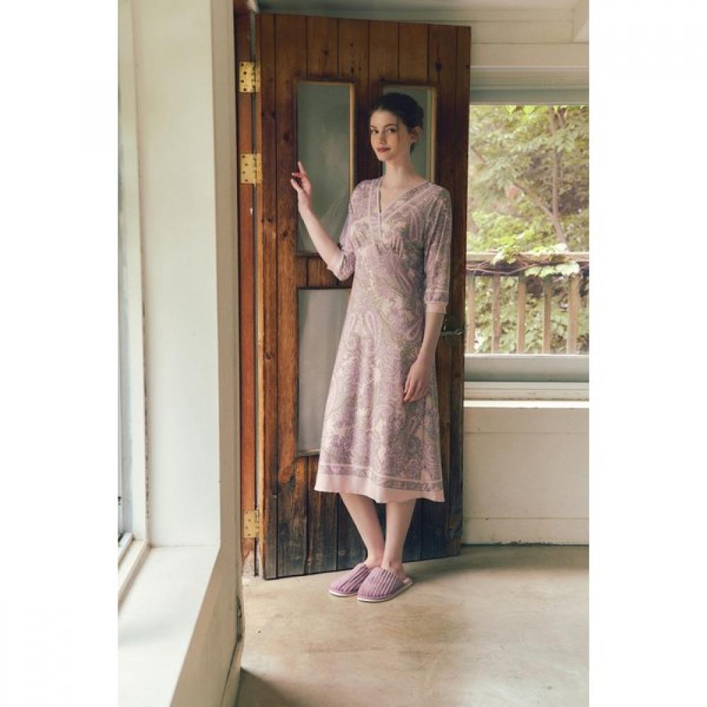 Venus Fleece Paisley Print Cup Dress Vgn3988 pink (PK)/85