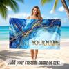 Decorative Artwork Theme Soft Beach Towel Personalized Custom Name Text Towel Portable for Beach Pool Travel