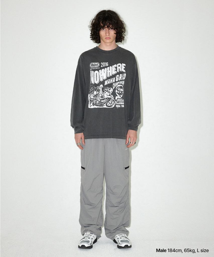 MAHAGRID Basic Logo Nylon Pant Gray(Mg2Efmsc01A)