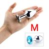 1pcs Smooth Metal Anal Plug, Buttplug, Stainless Steel+Crystal Jewelry Anal Sex Toys for Women Men