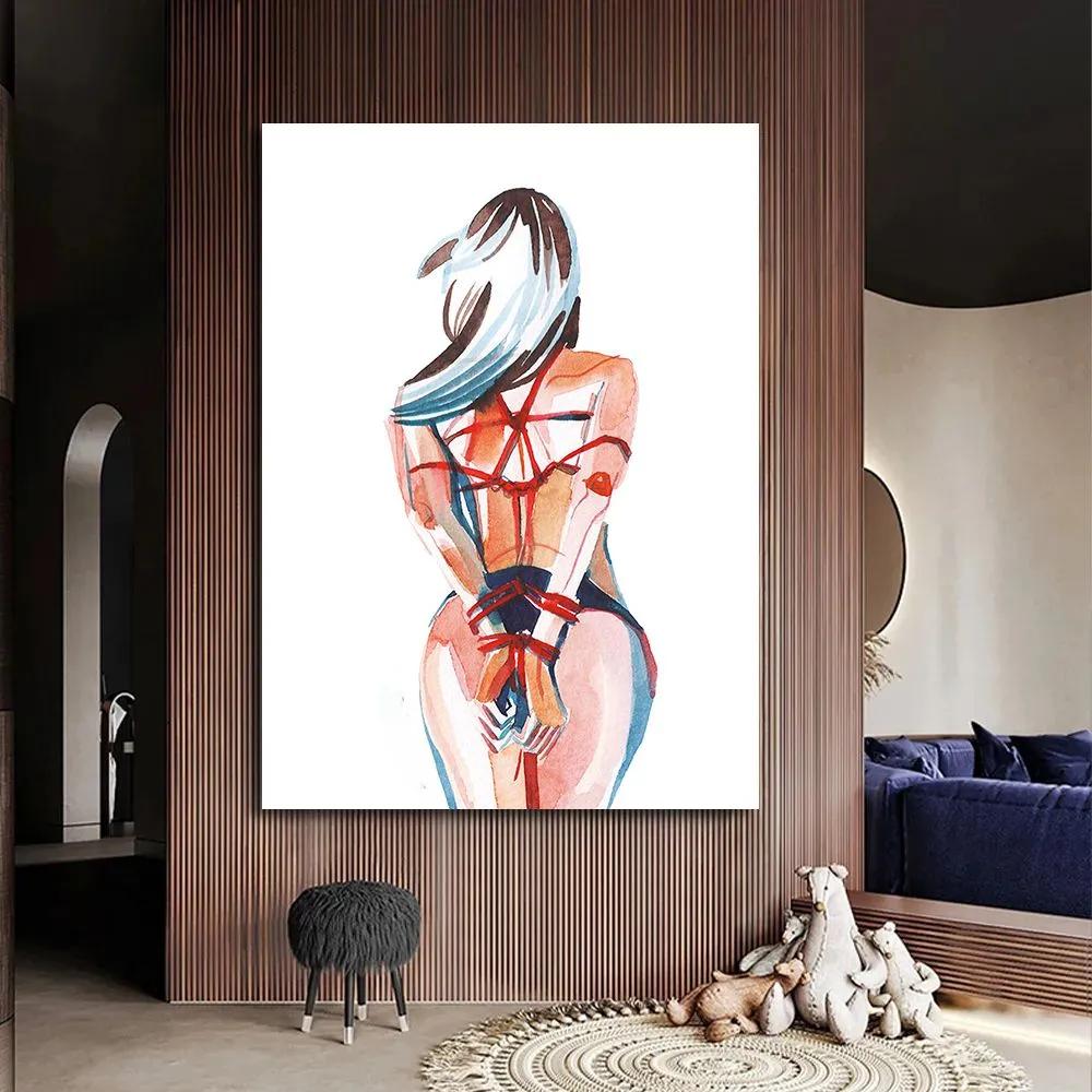 20x30cm Metal Poster Erotica Nude Sex BDSM Shibari Art