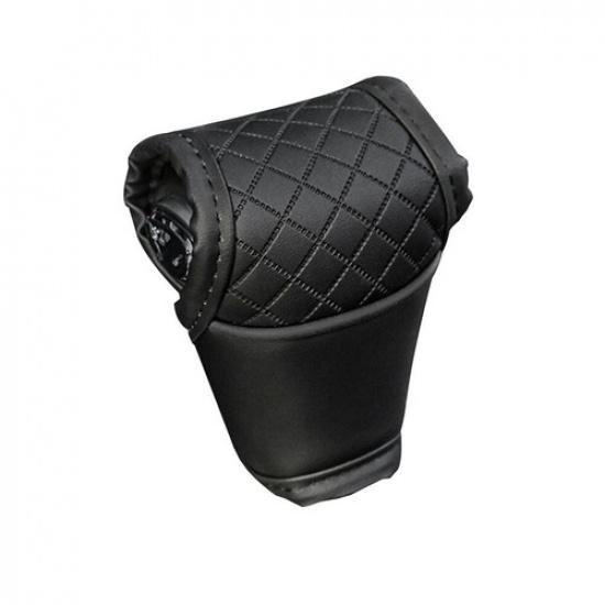 Car Gear Shift Cover,PU-Leather Shift Lever Cover Gearbox Shifter Knob Protector