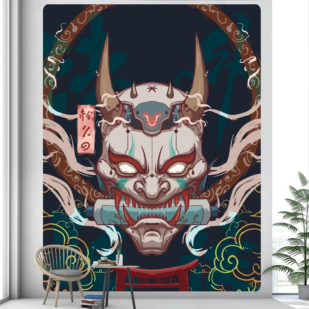 Devil Psychedelic Scene Tapestry Mandala Home Decor Art Tapestry Hippie Boho Tarot Pretty Room Wall Decor