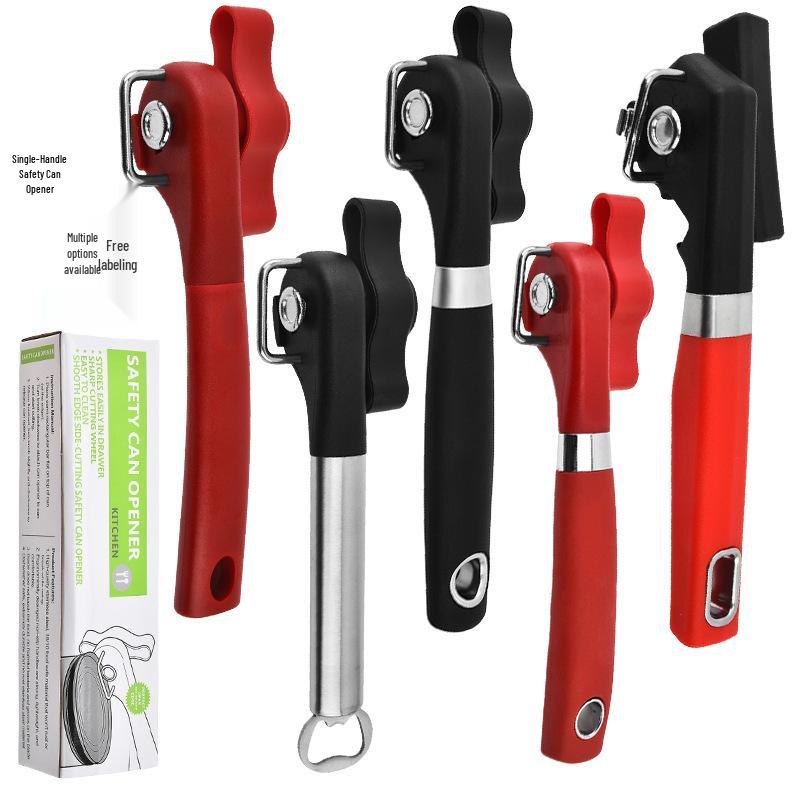 Stainless Steel Single Handle Side Cut Safety Can Opener