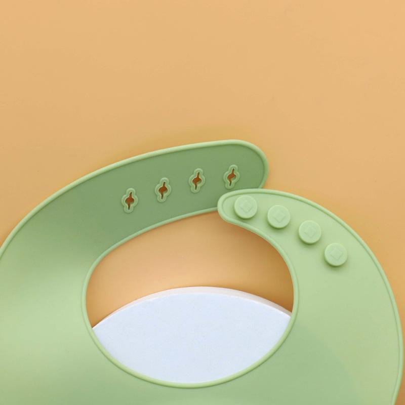 Food grade silicone bib food catcher with three-dimensional and multi-stage adjustment, easy to clean