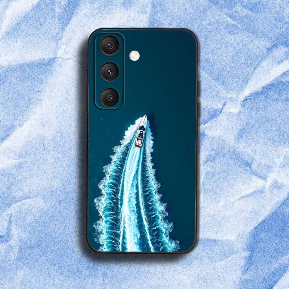 S-Sailing S-Ship Boat Phone Case For Samsung S25,S24,S21,S22,S23,S30,Ultra,S20,Plus,Fe,Lite,5G Black Cover