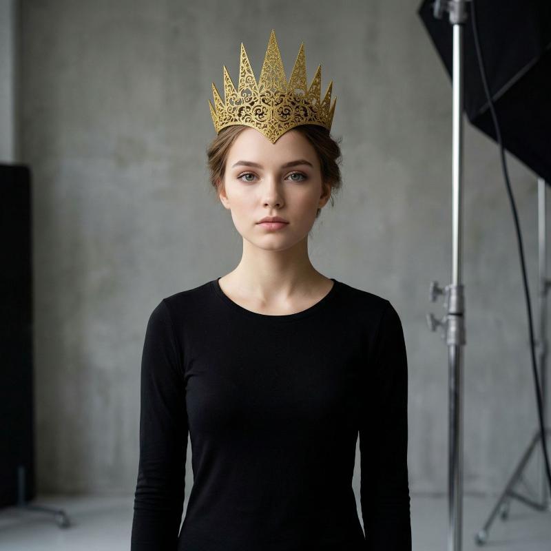1 Pezzo di Tiara Vintage, Argento, Oro, Nero, Adatta per Feste sul Palco, Accessori per Costumi Cosplay, Costumi di Halloween,