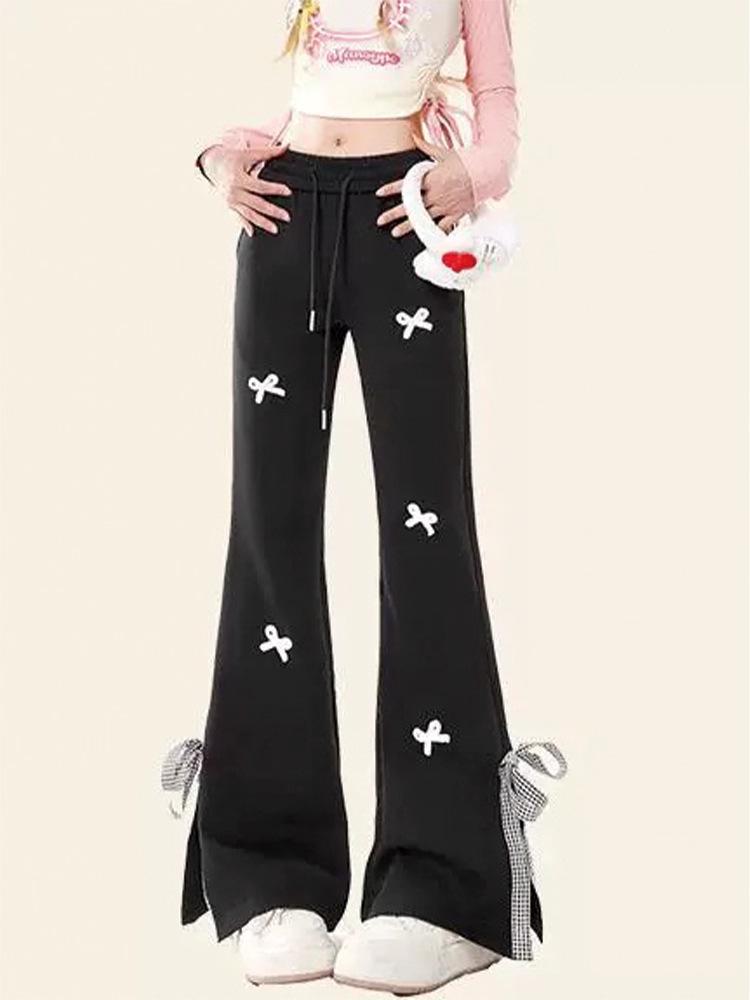 Süße Hose mit Schleife, hoher Taille und weitem Bein - Damen-Frühjahr/Sommer 2026 Trend