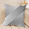 Black And White Gray Geometric Cushion Cover Pillowcase Ultra Soft Skin Friendly Fabric Cloud Like Comfort  Concealed Zipper
