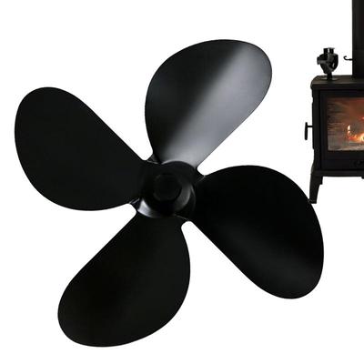 Čtyři listy pro náhradní ventilátor kamen Hliníková slitina Krb Čtyři listy Domácí topení Ohřívání Přesný střih Lehký kamna