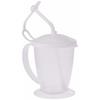Komori Resin Cup, Stable, Non-Topple Cup with Straw, White, 300ml, Made in Japan, 8-4235-01