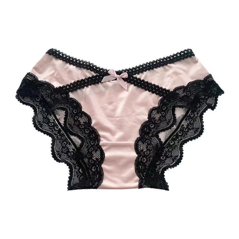 Satin Lace Bow Low-Rise Panties for Women: Heartbeat Collection