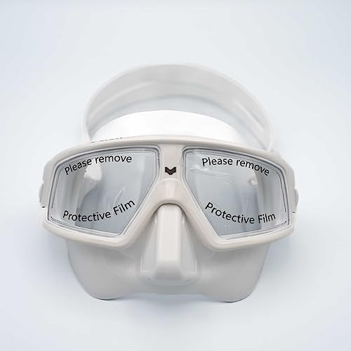 UMMY Reef Freediving Mask for Freediving, Skin Diving, Snorkeling, and Skin Diving (White)