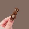 Women Hairpin Non-Slip Design Brown Bear Decor Hair Clip Scalp Friendly Hairpin Hair Styling Tool Hair Accessories