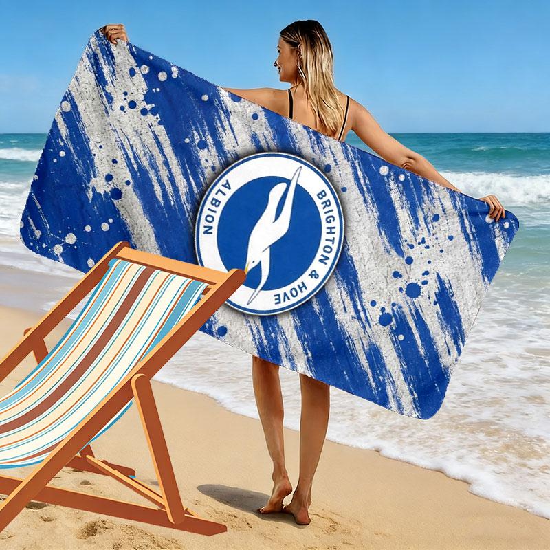 Asciugamano da Spiaggia Brighton & Hove Albion, Asciugamano Grande Morbido Asciugatura Rapida per Spiaggia Campeggio Nuoto