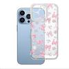 Fresh pink bow TPU silicone soft case Apple 17promax summer mobile phone case painted case