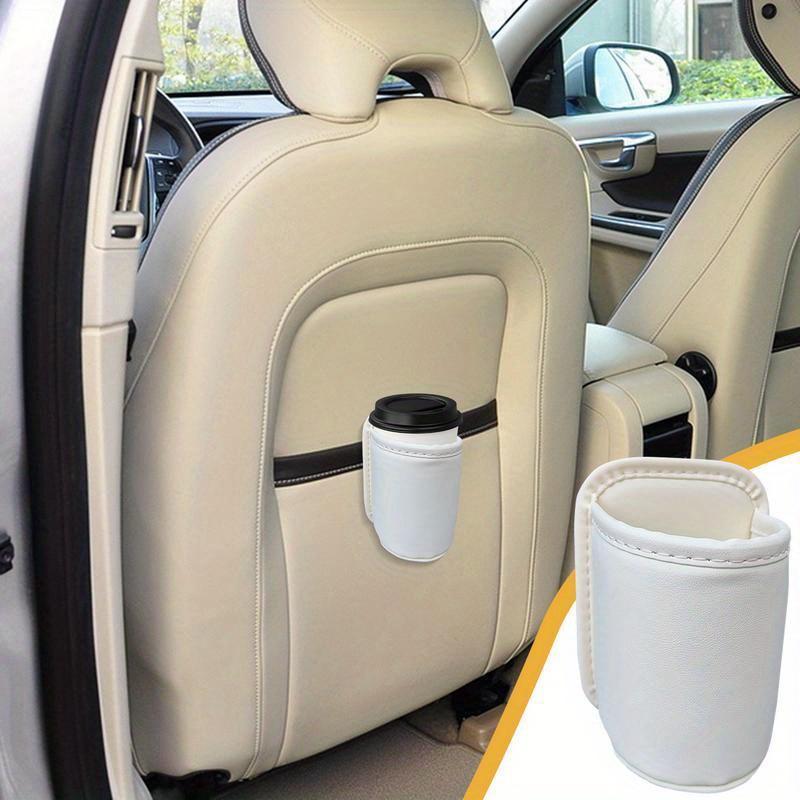 1 ks Držák na nápoje do dveří auta Kožený Automobilový Stojan na nápoje Úložný box Organizér držáku na nápoje na zadní sedadlo auta pro Příslušenství interiéru auta