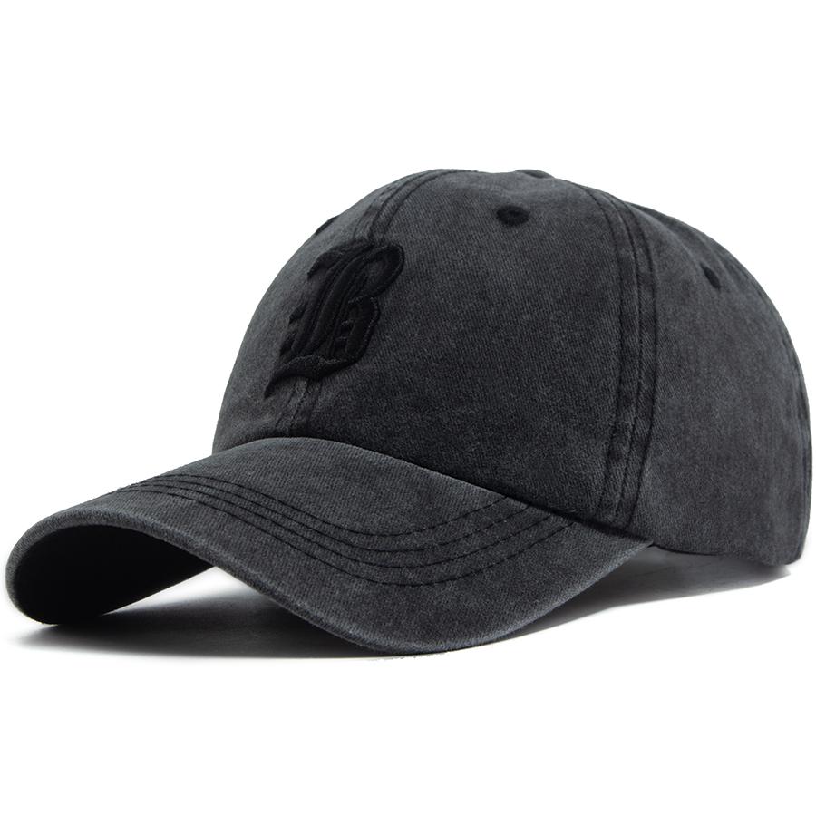 Fashion 3D Embroidery Letter Baseball Cap Men Women Vintage Washed Soft Dad Hat Snapback Retro Hip Hop Outdoor Casual Visor Caps